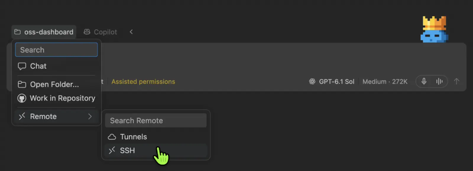 Copilot in VS Code werkt door als je laptop dicht is