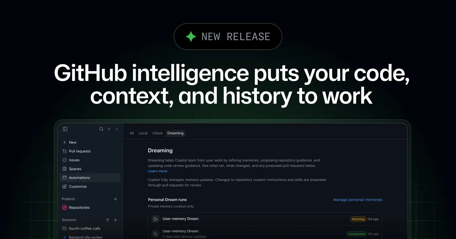 GitHub Copilot onthoudt nu hoe je werkt en 'droomt' over je code