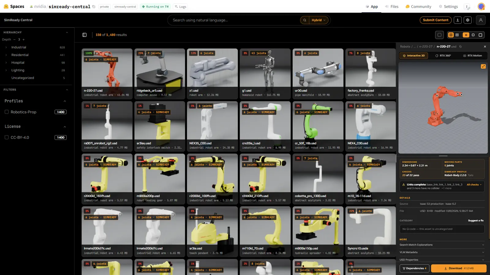 Nvidia zet 2.000 simulatieklare 3D-modellen gratis op Hugging Face
