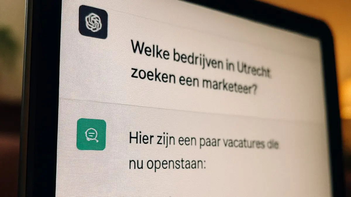 Ruim een op de tien Nederlanders zoekt werk via AI-chatbots als ChatGPT